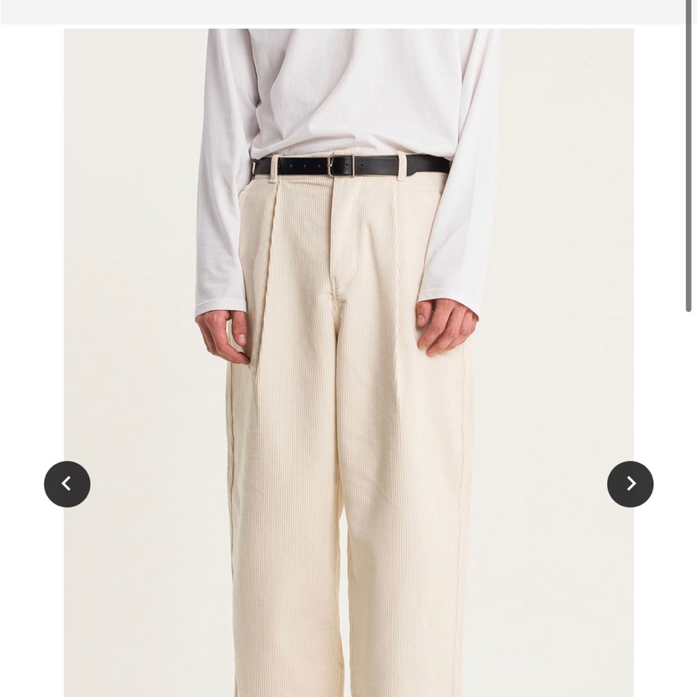 Olive Clothing - Balloon Cord Pants, Ivory